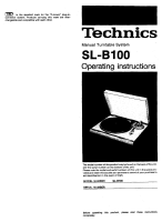 Technics - SLB-100 - Owners manual 